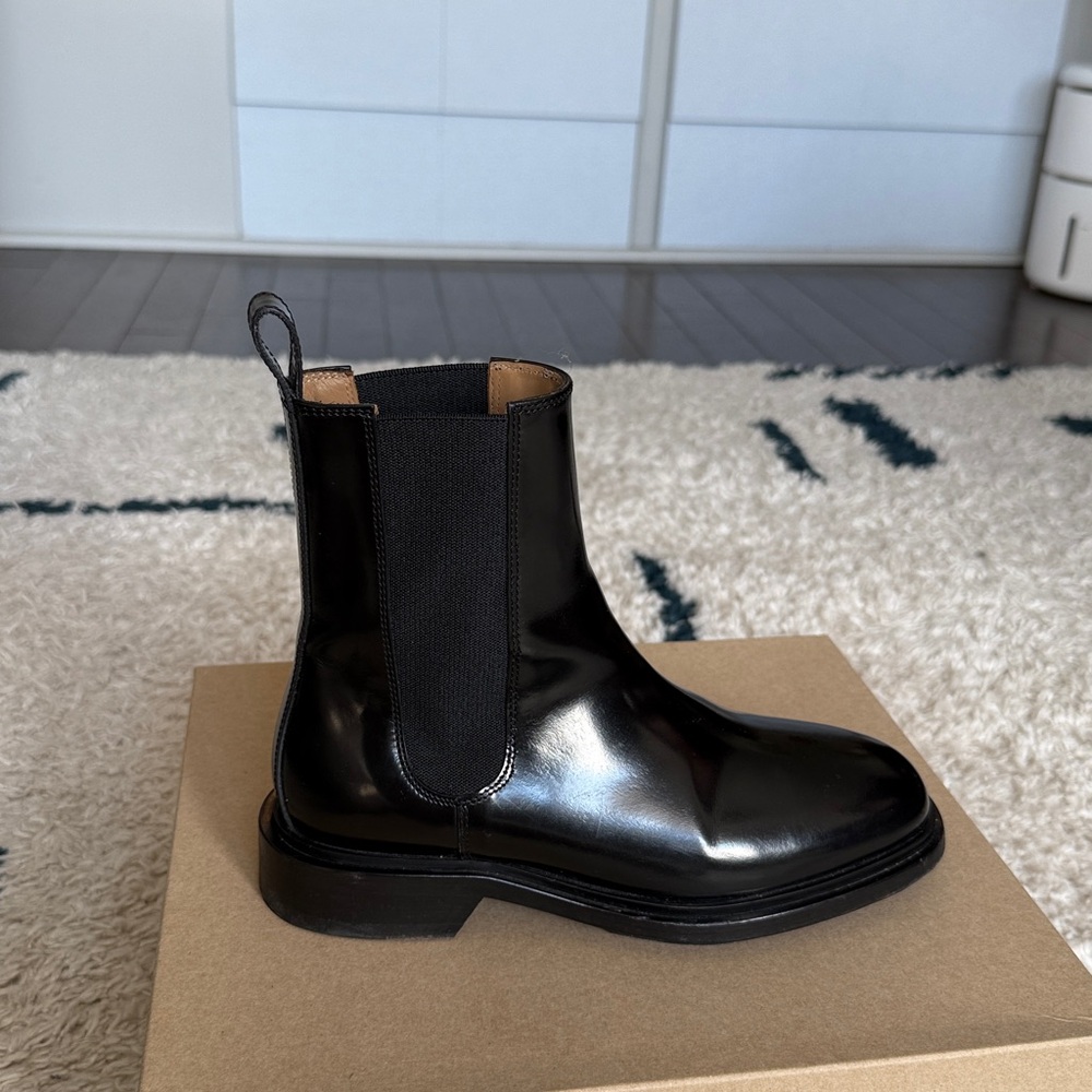 A.P.C. Black Leather Chelsea Boots - Picture 3 of 7
